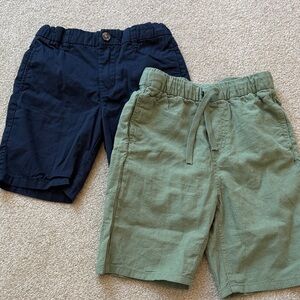H&M Boys Navy and Olive Green Cotton Shorts